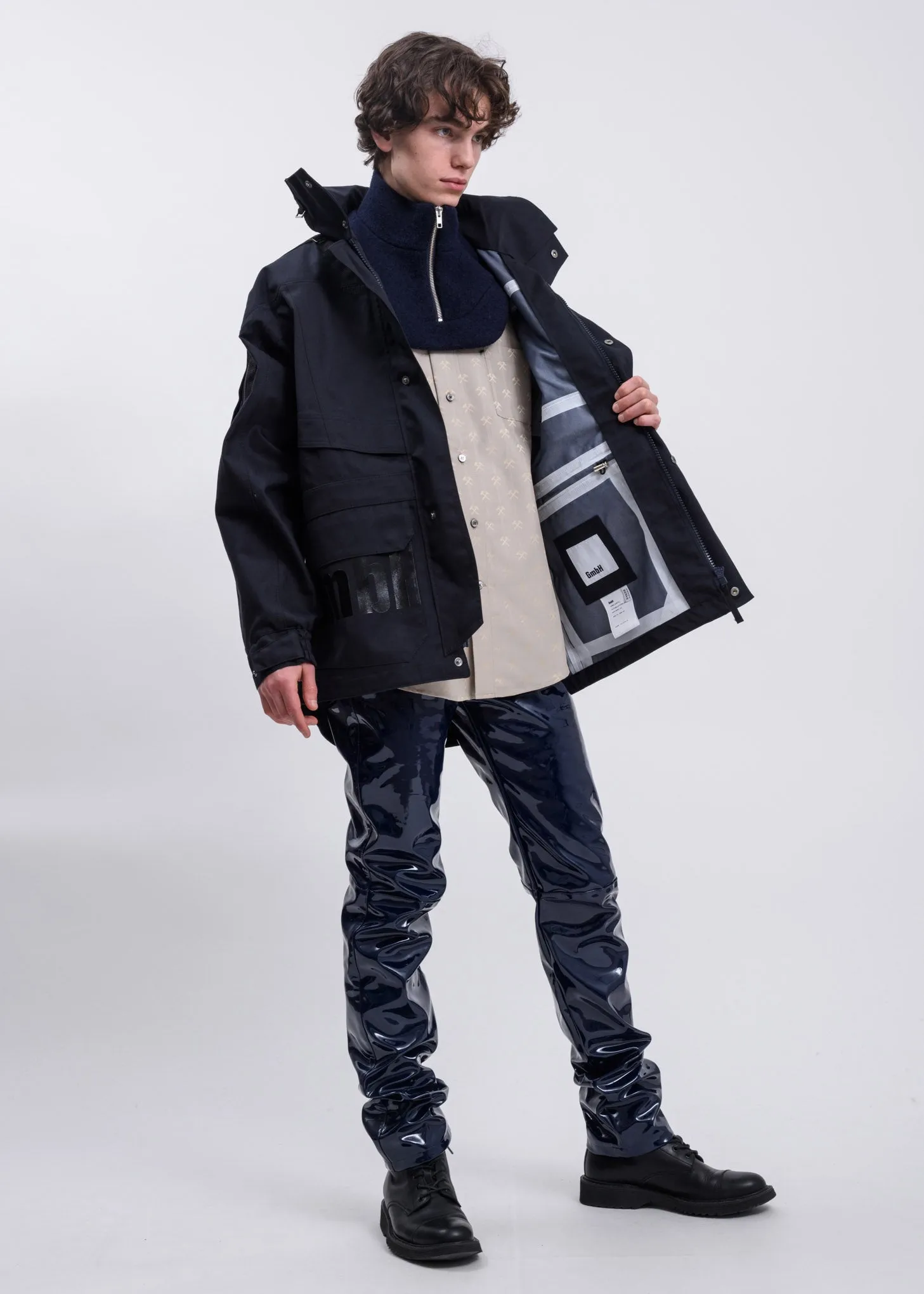 Navy Jeenu Water Proof Rain Jacket