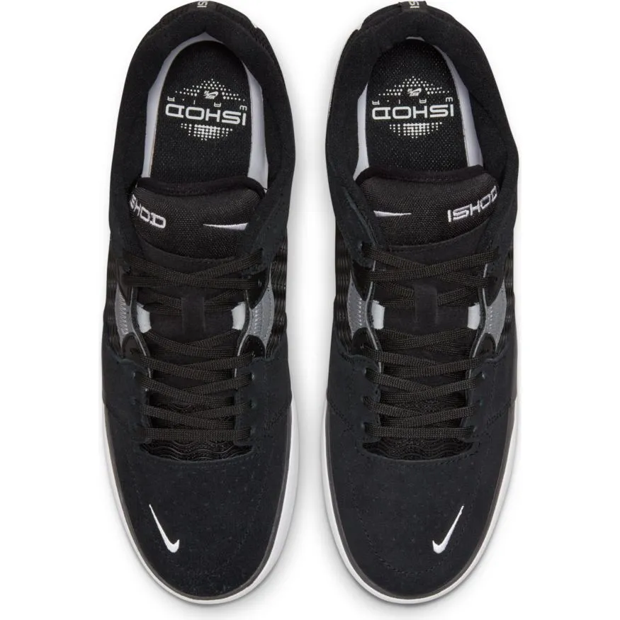 Nike SB Ishod Wair Skateboard Shoe - Black/White-Dark Grey-Black