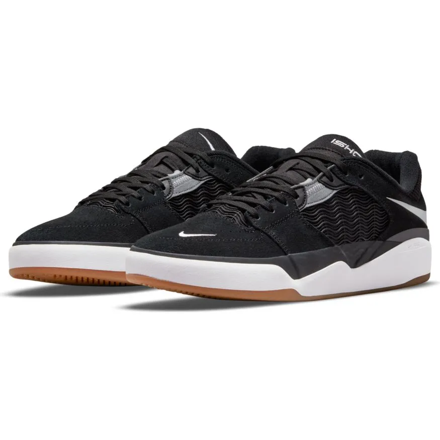 Nike SB Ishod Wair Skateboard Shoe - Black/White-Dark Grey-Black