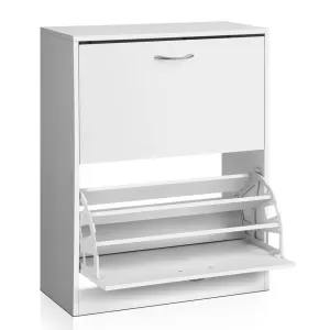 NNEDSZ 2 Door Shoe Cabinet - White