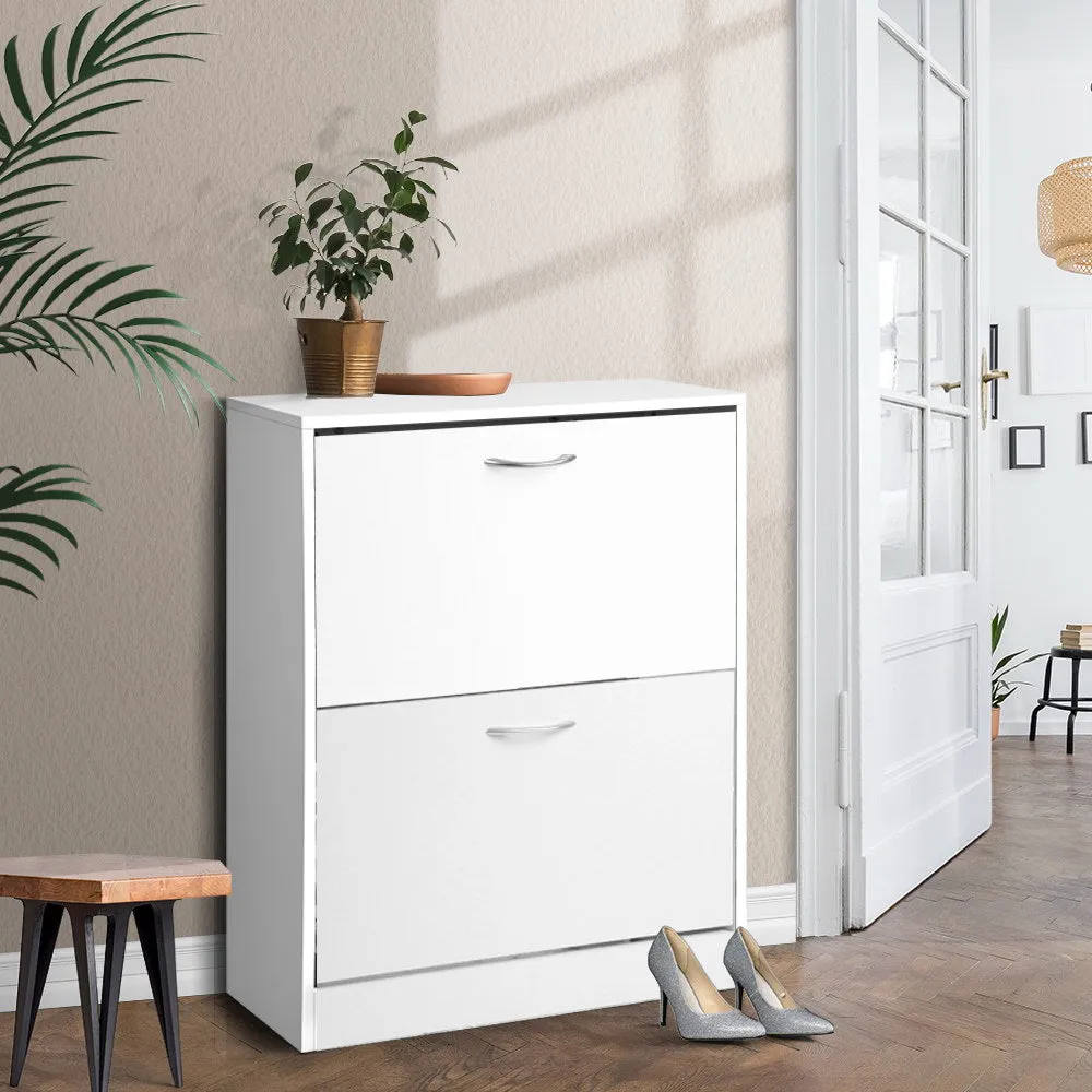 NNEDSZ 2 Door Shoe Cabinet - White