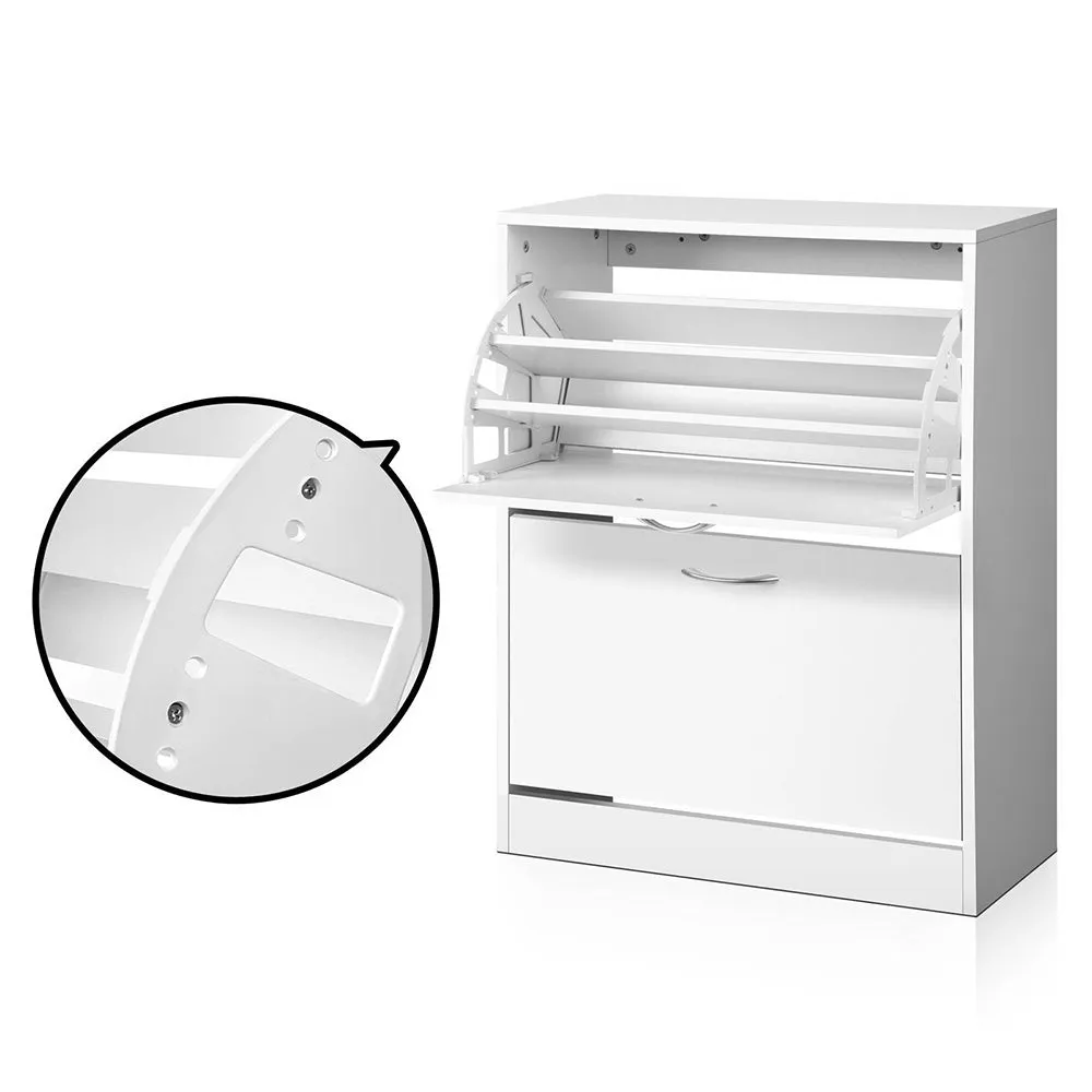 NNEDSZ 2 Door Shoe Cabinet - White