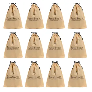 Non Woven Shoe Bag Pack Of  12 Beige Plain