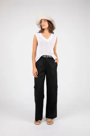 Novella Mesh Knit Vest - White