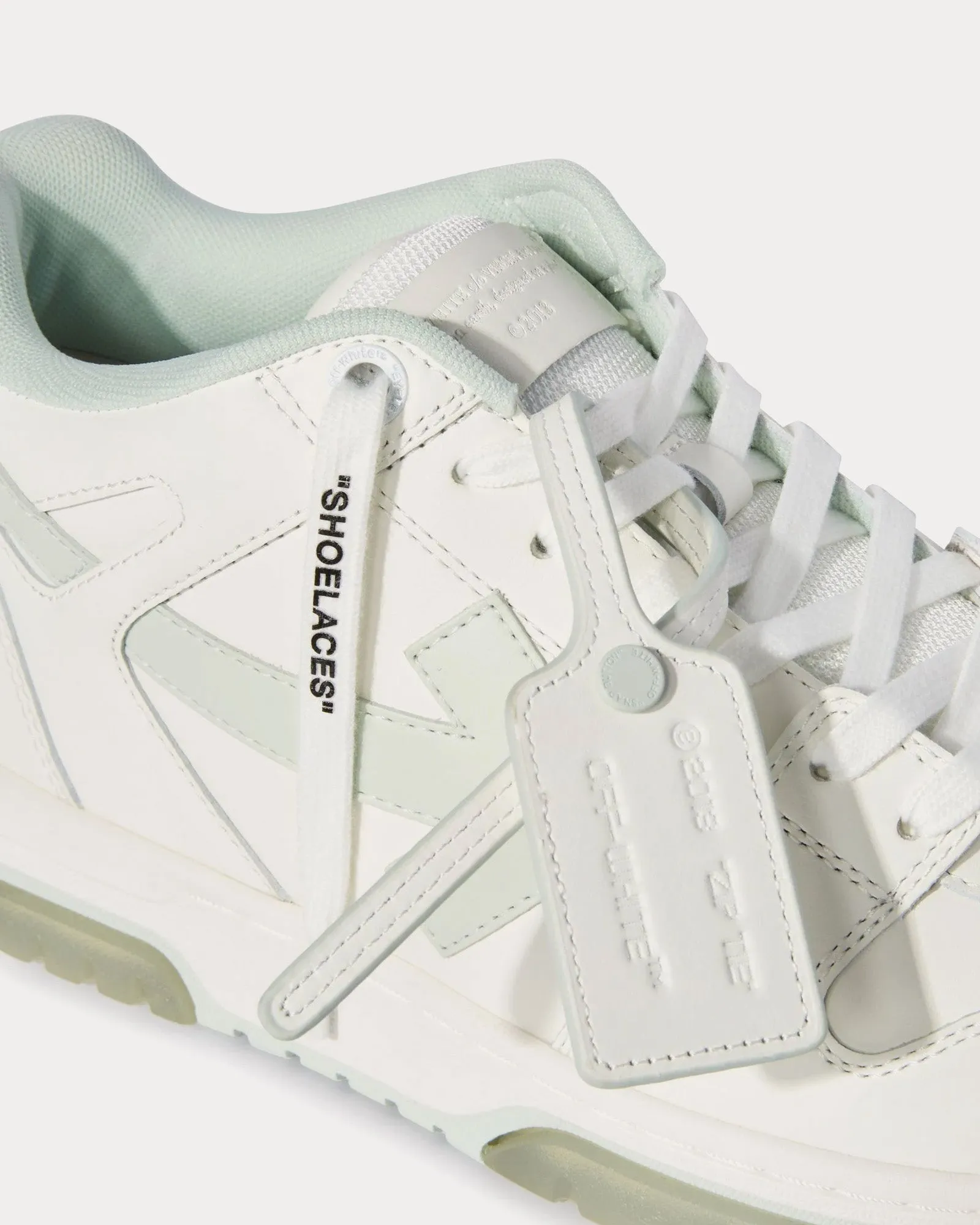 Out Of Office Leather White / Mint Low Top Sneakers