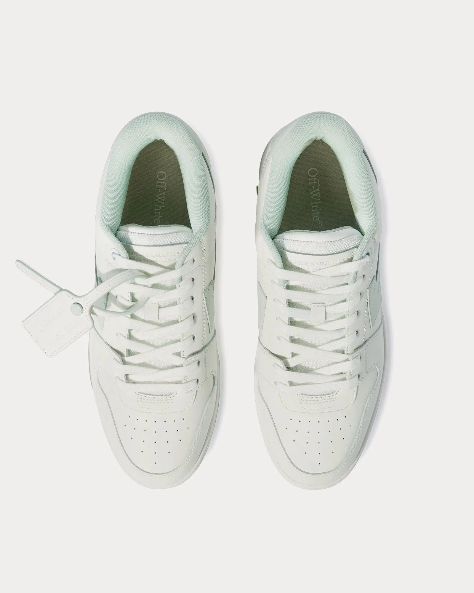 Out Of Office Leather White / Mint Low Top Sneakers