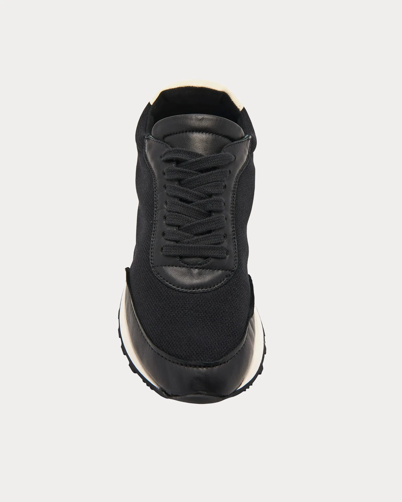 Owen Runner Leather & Nylon Black / White / Black Low Top Sneakers