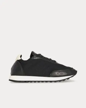 Owen Runner Leather & Nylon Black / White / Black Low Top Sneakers