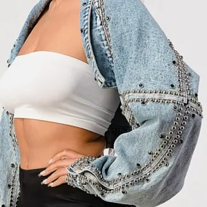 Proceed With Caution Denim Vest (slightly heavy)