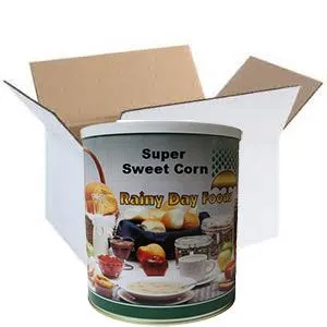 Rainy Day Foods Dehydrated Corn Super Sweet 6 (Case of Six) #2.5 Cans - 66 Servings