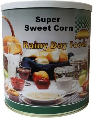 Rainy Day Foods Gluten-Free Dehydrated Corn Super Sweet 6 (Case of Six) #10 Cans - 240 Servings