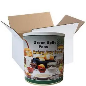 Rainy Day Foods Gluten-Free Split Green Peas 6 (Case of Six) #10 Cans - 174 Servings
