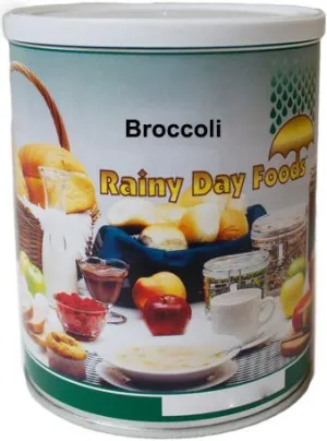 Rainy Day Foods Non-GMO Broccoli 6 (Case of Six) #2.5 Cans - 72 Servings