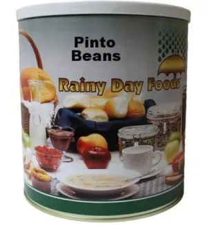 Rainy Day Foods Pinto Beans 6 (Case of Six) #10 Cans - 144 Servings