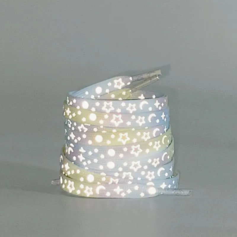 Reflective Star Galaxy & heart Shoelaces – Luminous Rope for Men & Women
