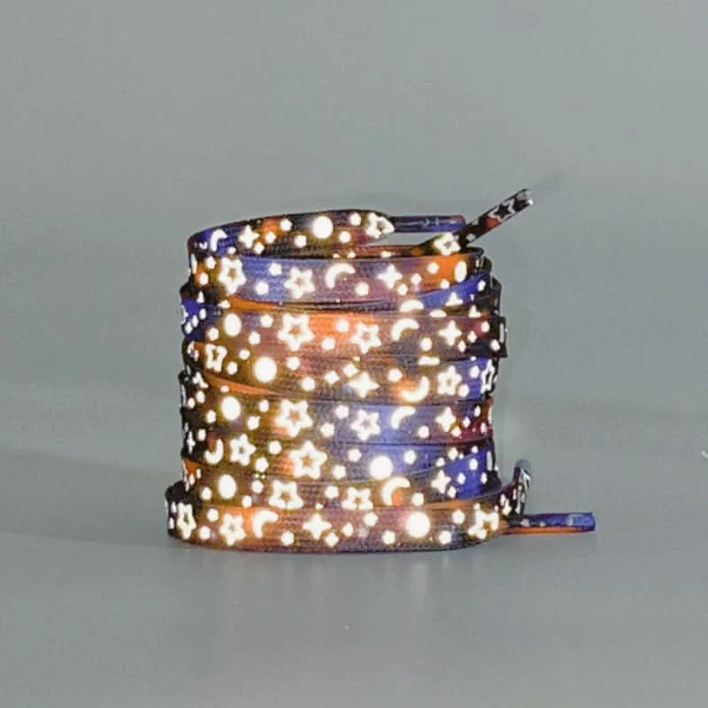 Reflective Star Galaxy & heart Shoelaces – Luminous Rope for Men & Women