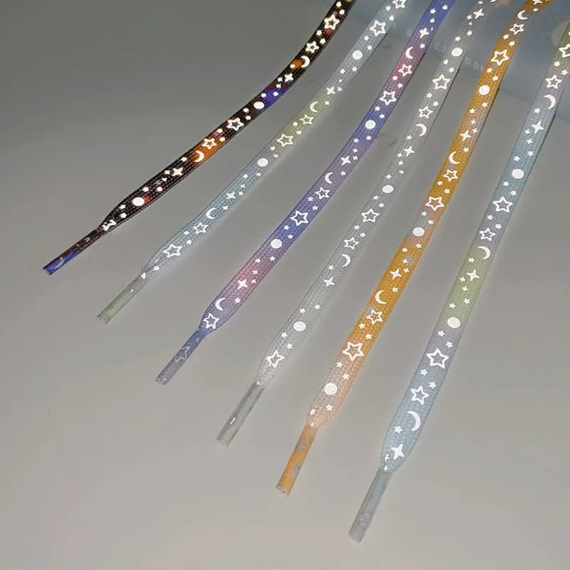 Reflective Star Galaxy & heart Shoelaces – Luminous Rope for Men & Women