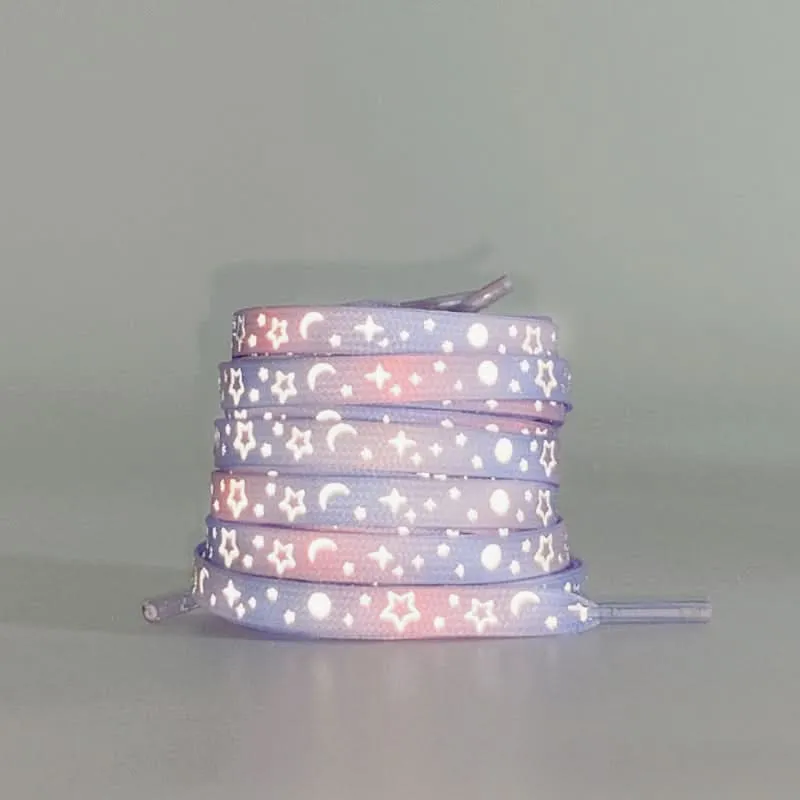 Reflective Star Galaxy & heart Shoelaces – Luminous Rope for Men & Women