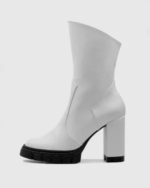 Ritual Boots White Vegea leather ankle boots - outlet