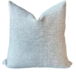 Seafoam Woven Pillow / Soft Grasscloth Decorative Throw Pillow Cover / Mint Heavy Woven Textured Pillow cover