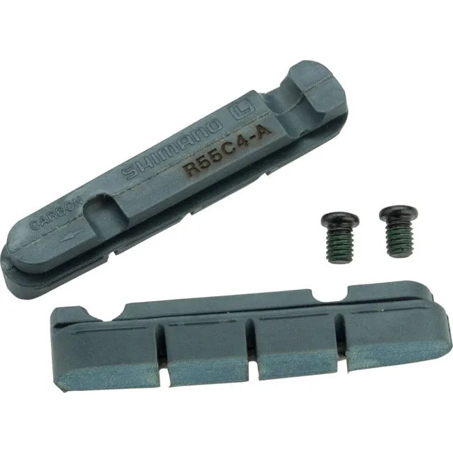 SHIMANO R55C4-A Cartridge-Type Brake Shoes, for Carbon Wide Rim -1mm Thinner Pair - Y8PP98060
