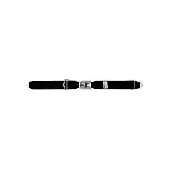 Simpson 5-Point Latch F/X Lap Belt - Pull Down Adjust - 62" Bolt-In - Black