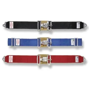 Simpson 5-Point Latch F/X Lap Belt - Pull Down Adjust - 62" Wrap Around - Red