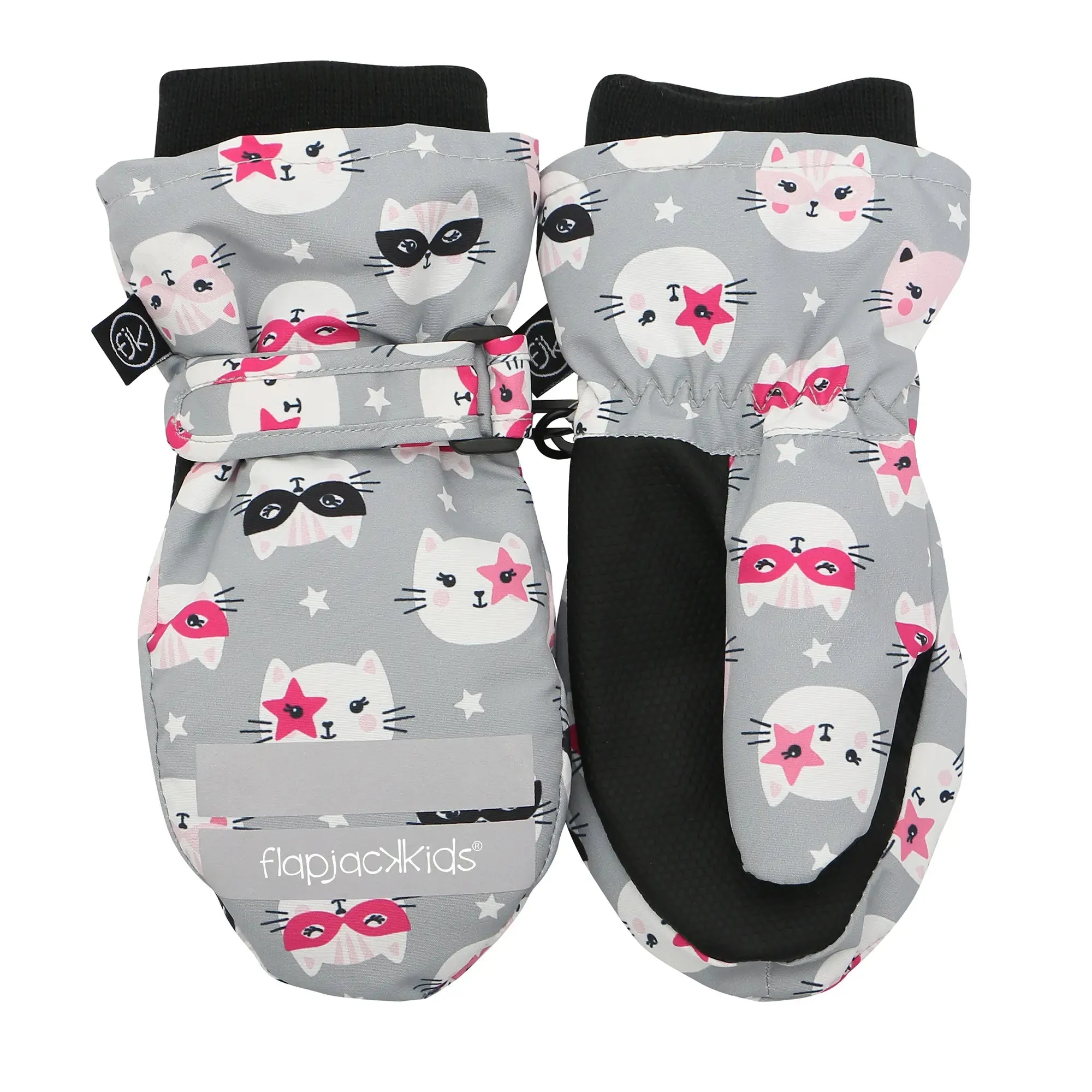 Ski Mittens - Grey Cats