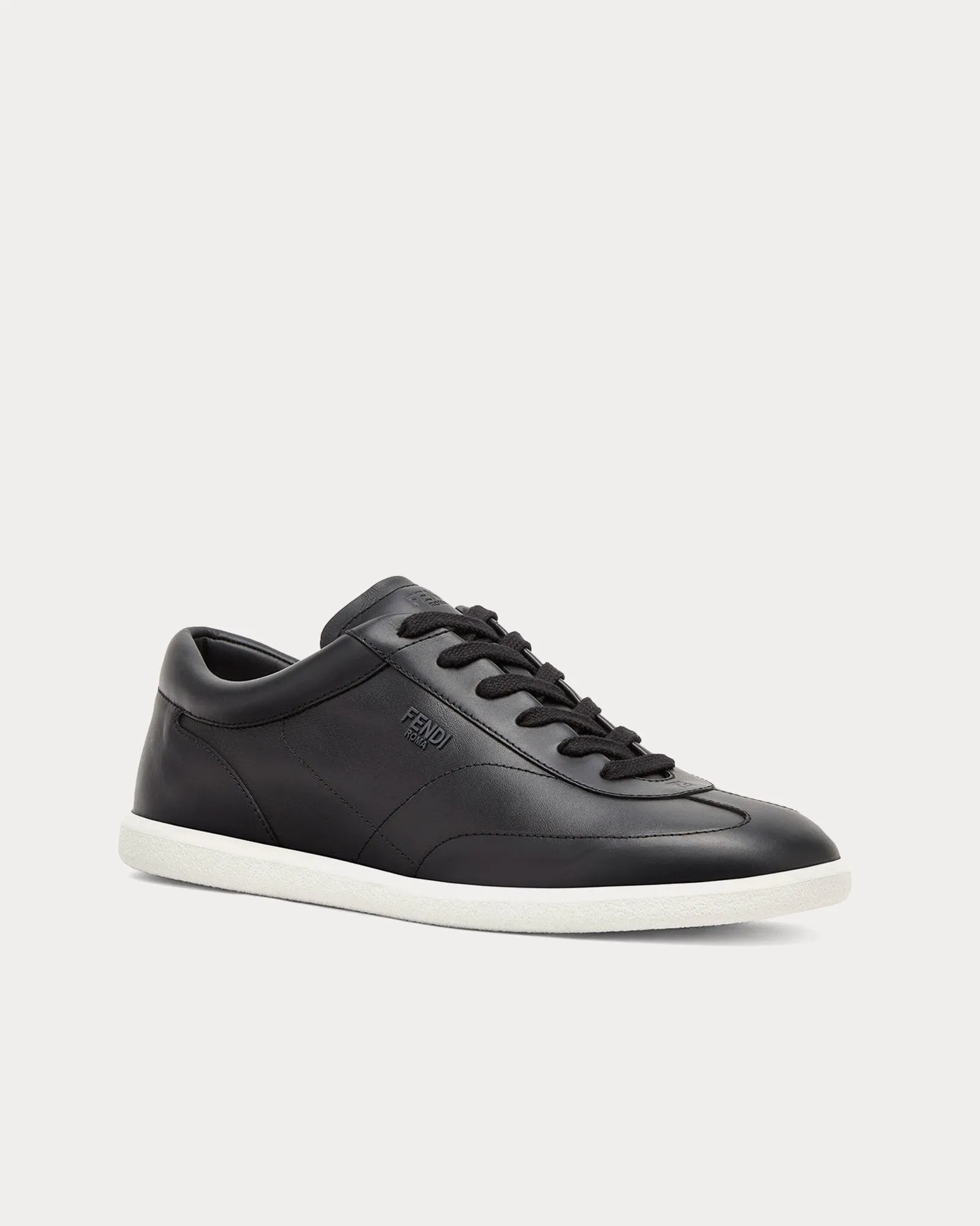 Slim Leather Black Low Top Sneakers