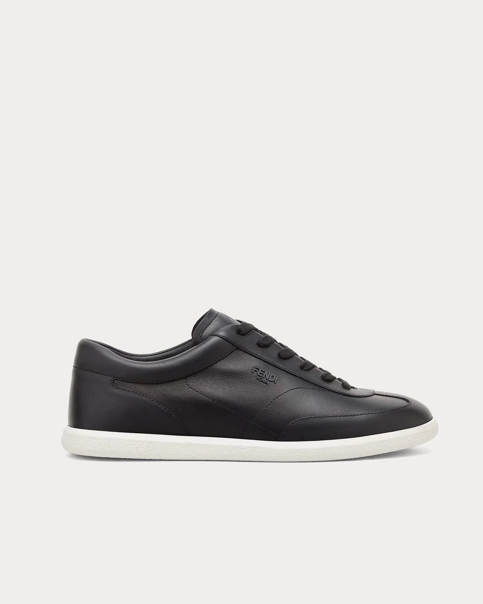 Slim Leather Black Low Top Sneakers