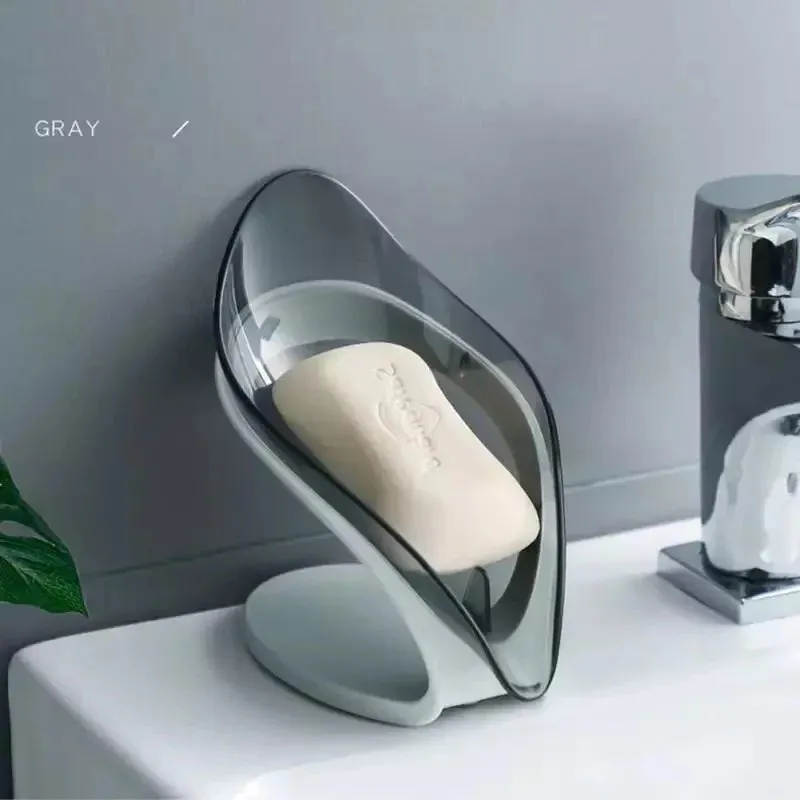 Smart Soap Holder, Plastic Leaf Shape, Self-Drain Soap Holder, Soap Holder, Sponge Storage, Non slip Soap Box, Bathroom Gadgets [4 Beautiful Colors]