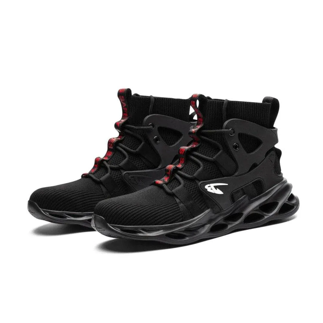 Steel Toe Safety Work Boots  -  High Top Men Safety Shoes Steel Toe Sneakers Man Puncture Proof Work Safety Boots