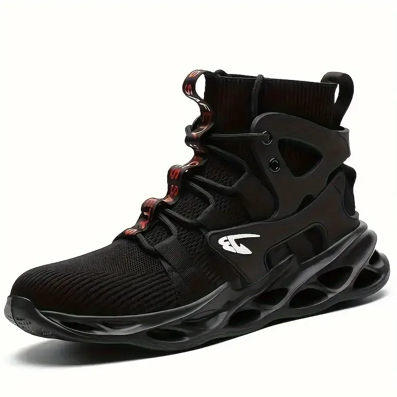 Steel Toe Safety Work Boots  -  High Top Men Safety Shoes Steel Toe Sneakers Man Puncture Proof Work Safety Boots