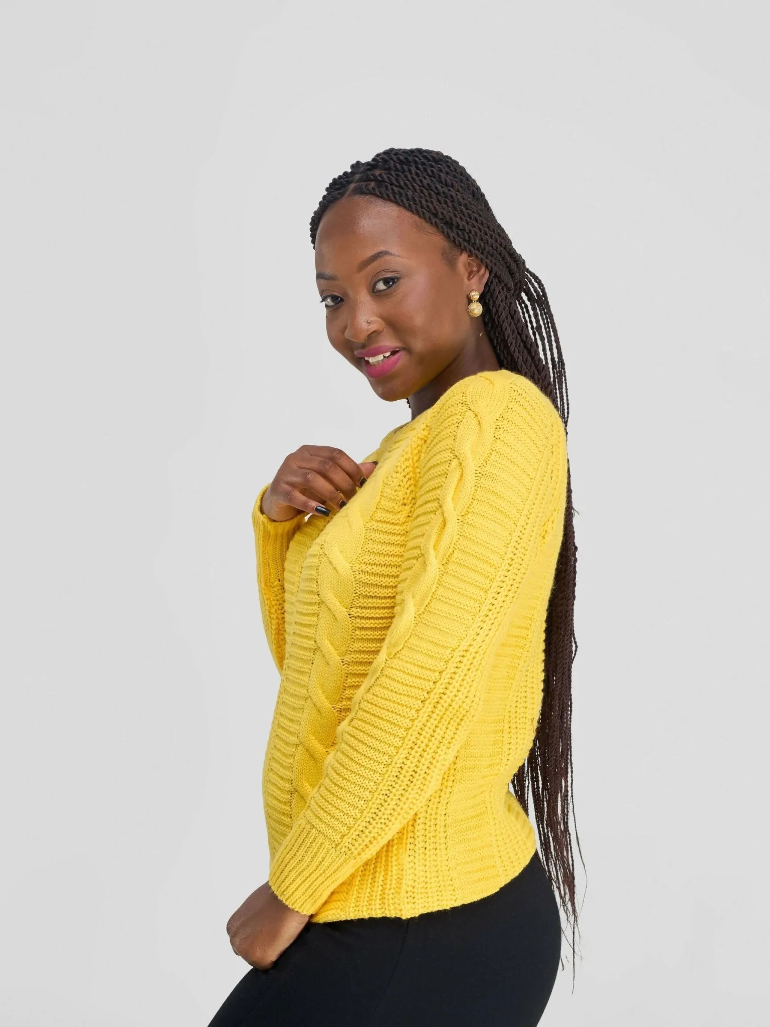 Stylish Sisters Fancy Sweater Top - Yellow