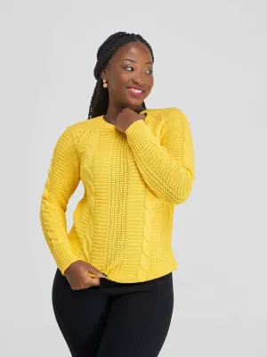 Stylish Sisters Fancy Sweater Top - Yellow