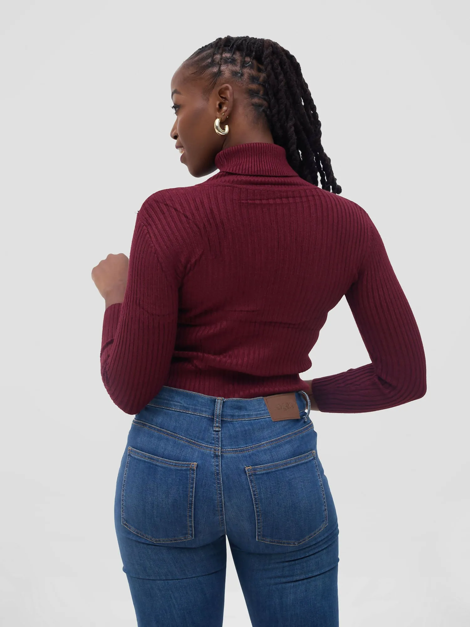 Stylish Sisters Warm Pull - neck Top - Maroon