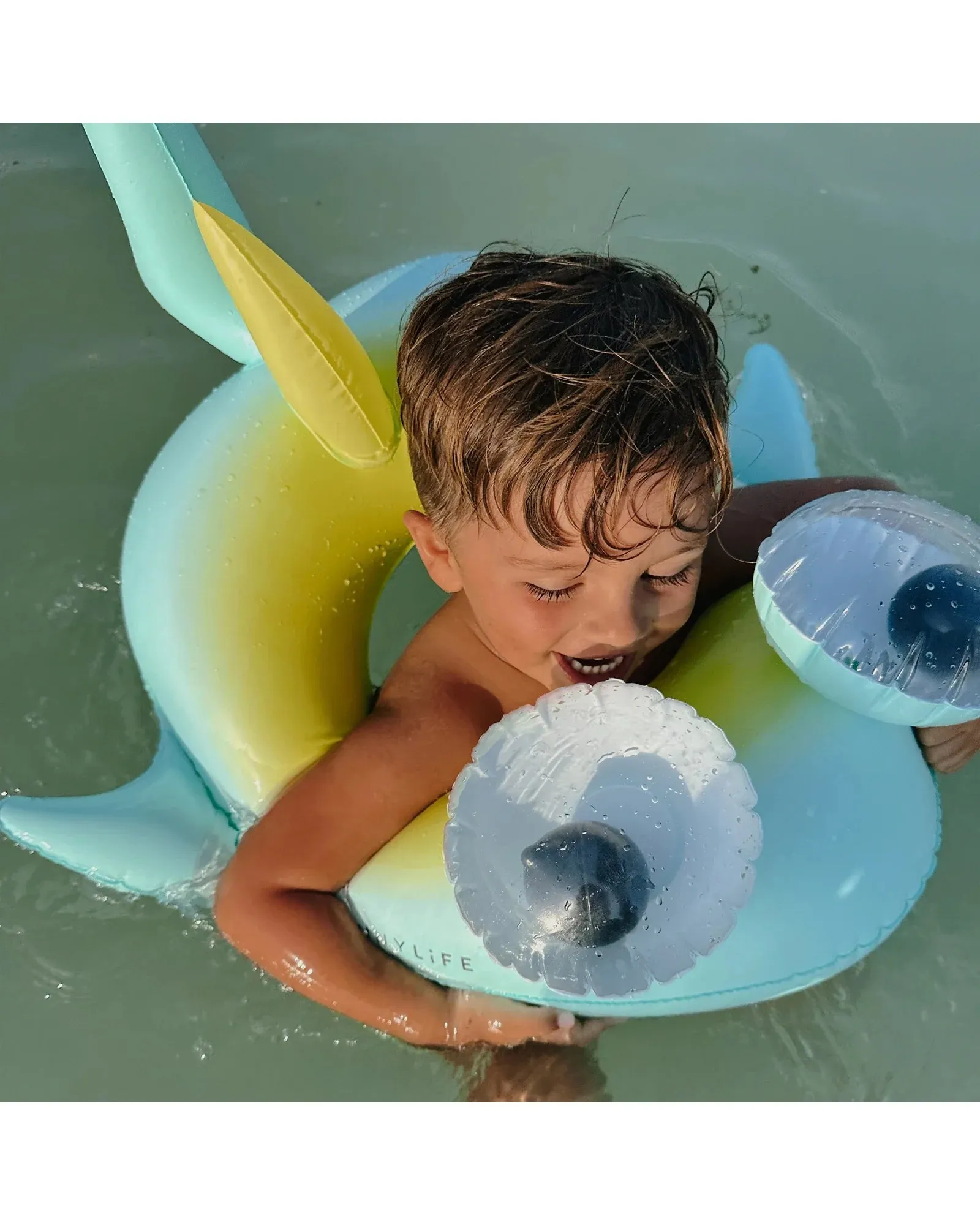 Sunnylife Kids Tube Pool Ring Salty the Shark Multi