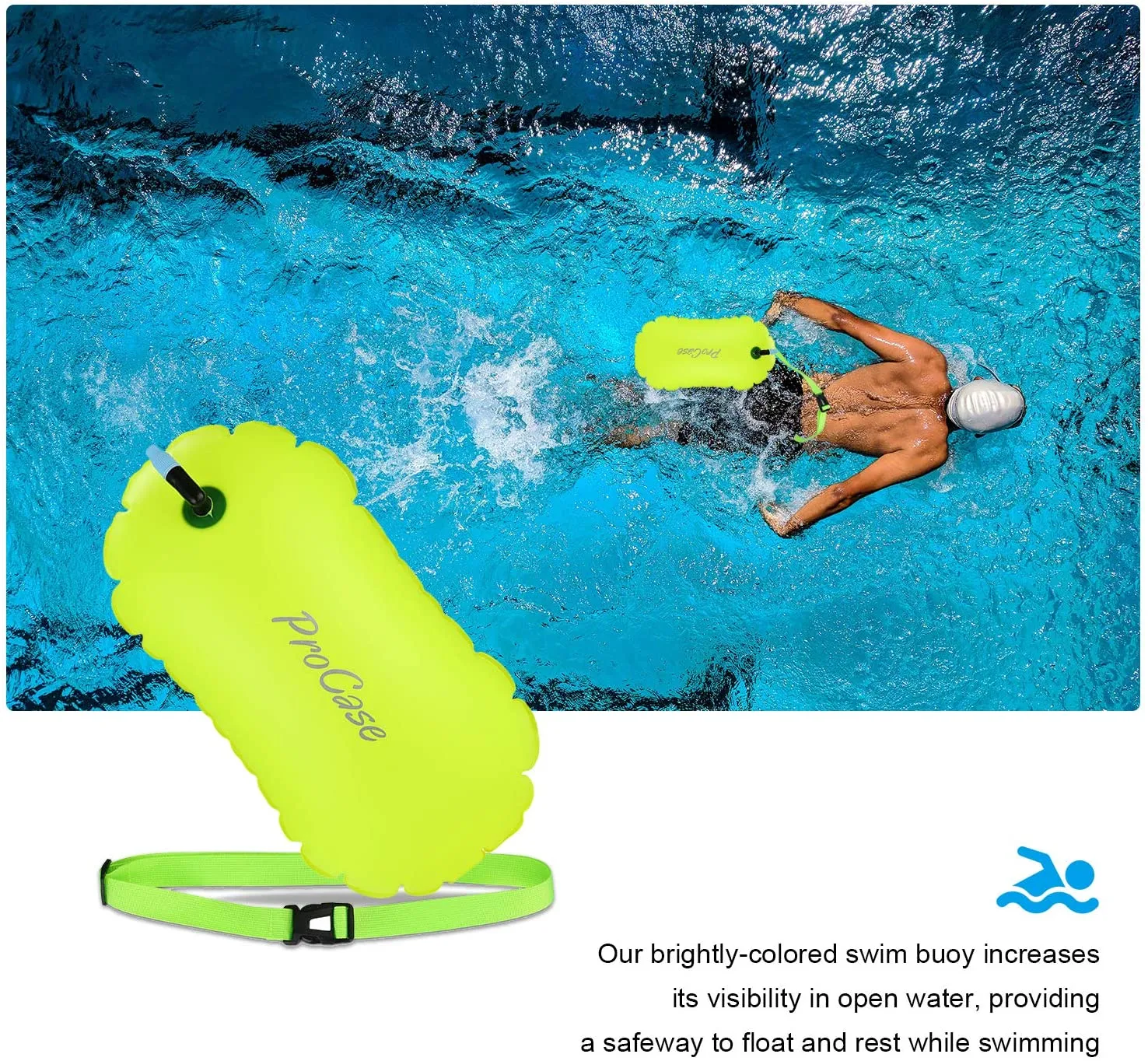 Swim Buoy Float Swimming Bubble with Adjustable Waist Belt | ProCase