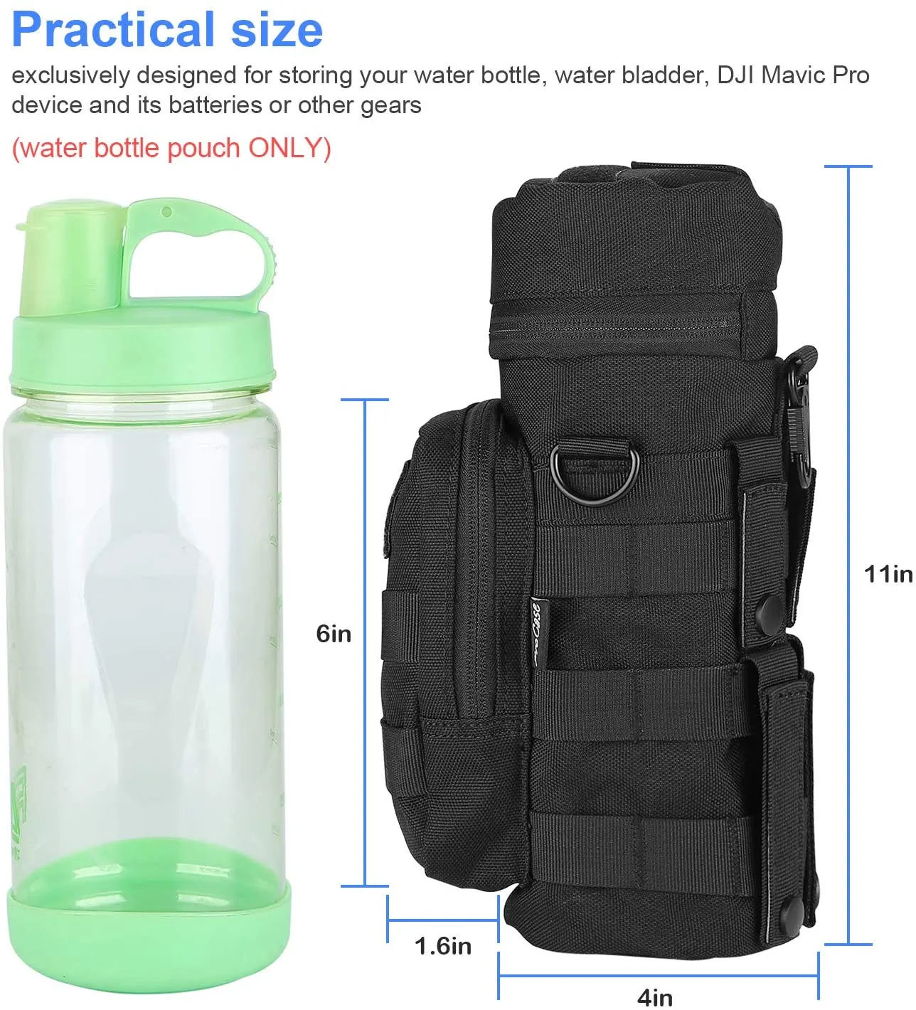 Tactical Water Bottle Pouch with Detachable Shoulder Strap | ProCase