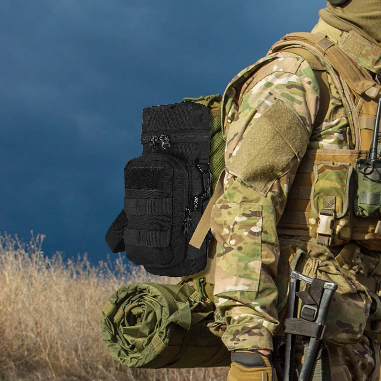 Tactical Water Bottle Pouch with Detachable Shoulder Strap | ProCase