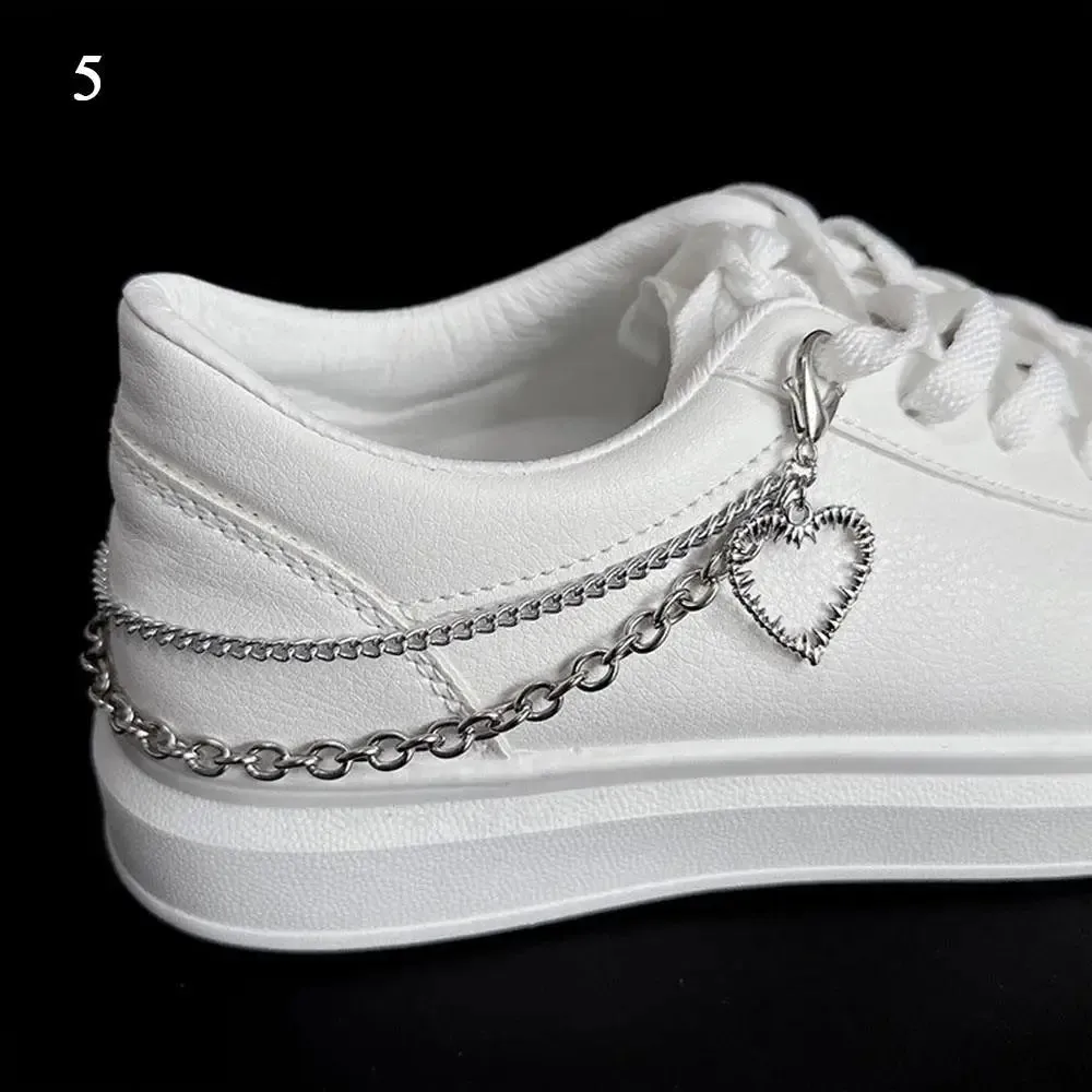 TAVIMART  -  Fashion Shoes Chain Decoration Luxury Rhinestone Chain Canvas Board Shoes Accessories Pearl Heart Star Charm Shoe Buckle Jewelry