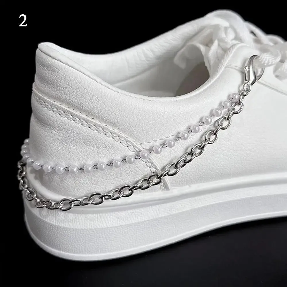 TAVIMART  -  Fashion Shoes Chain Decoration Luxury Rhinestone Chain Canvas Board Shoes Accessories Pearl Heart Star Charm Shoe Buckle Jewelry