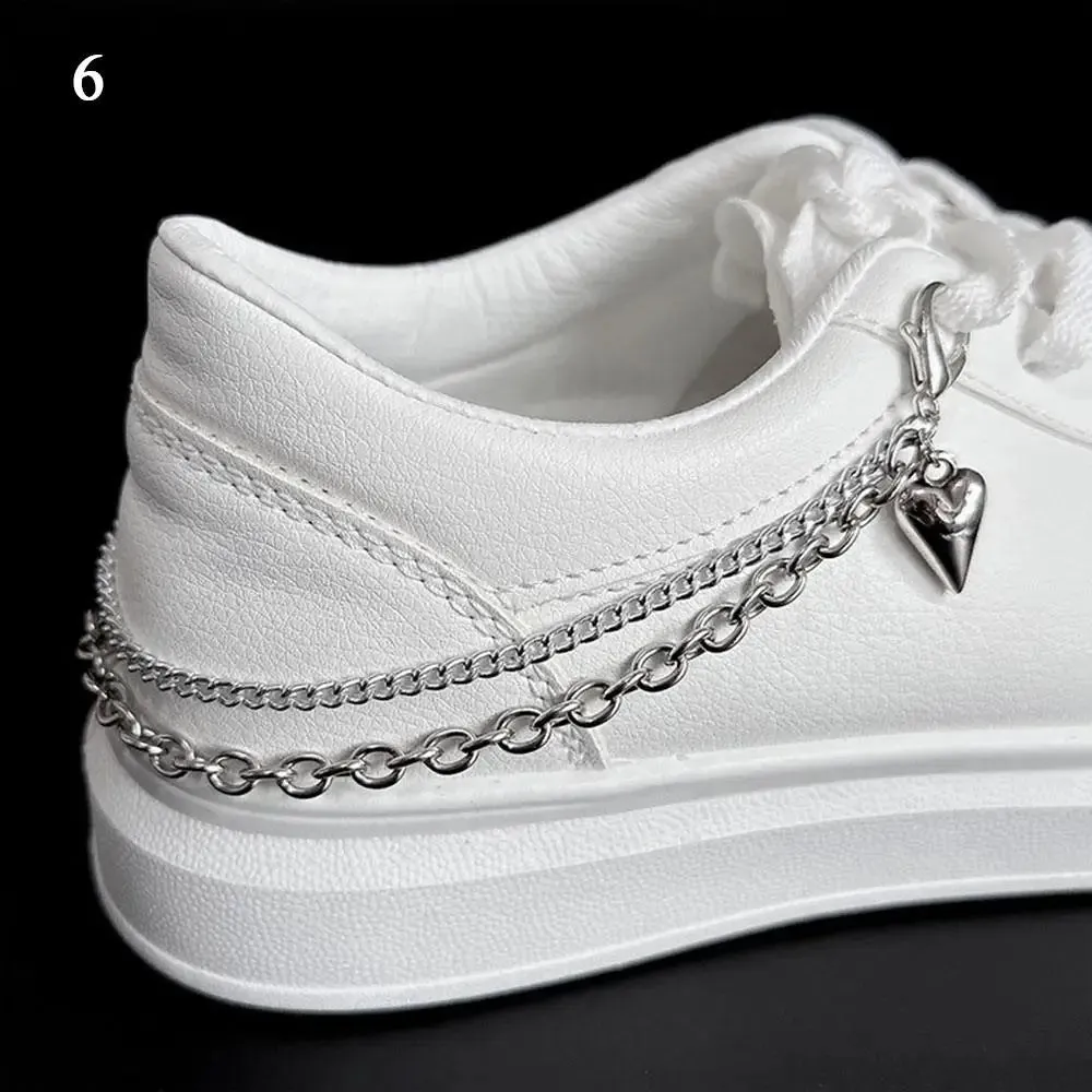 TAVIMART  -  Fashion Shoes Chain Decoration Luxury Rhinestone Chain Canvas Board Shoes Accessories Pearl Heart Star Charm Shoe Buckle Jewelry