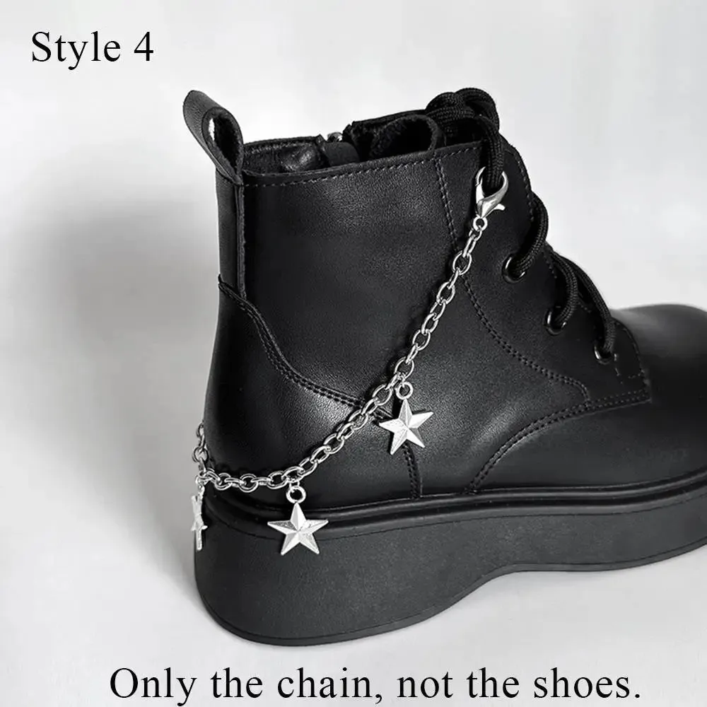 TAVIMART  -  Fashion Shoes Chain Decoration Luxury Rhinestone Chain Canvas Board Shoes Accessories Pearl Heart Star Charm Shoe Buckle Jewelry