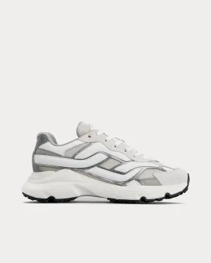 Technical Fabric & Leather Grey / White Low Top Sneakers