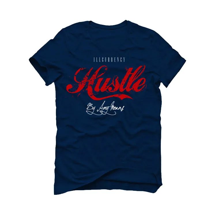 The Air Jordan 1 Mid SE  "USA" | illCurrency Navy Blue T-Shirt (Hustle By Any Means)