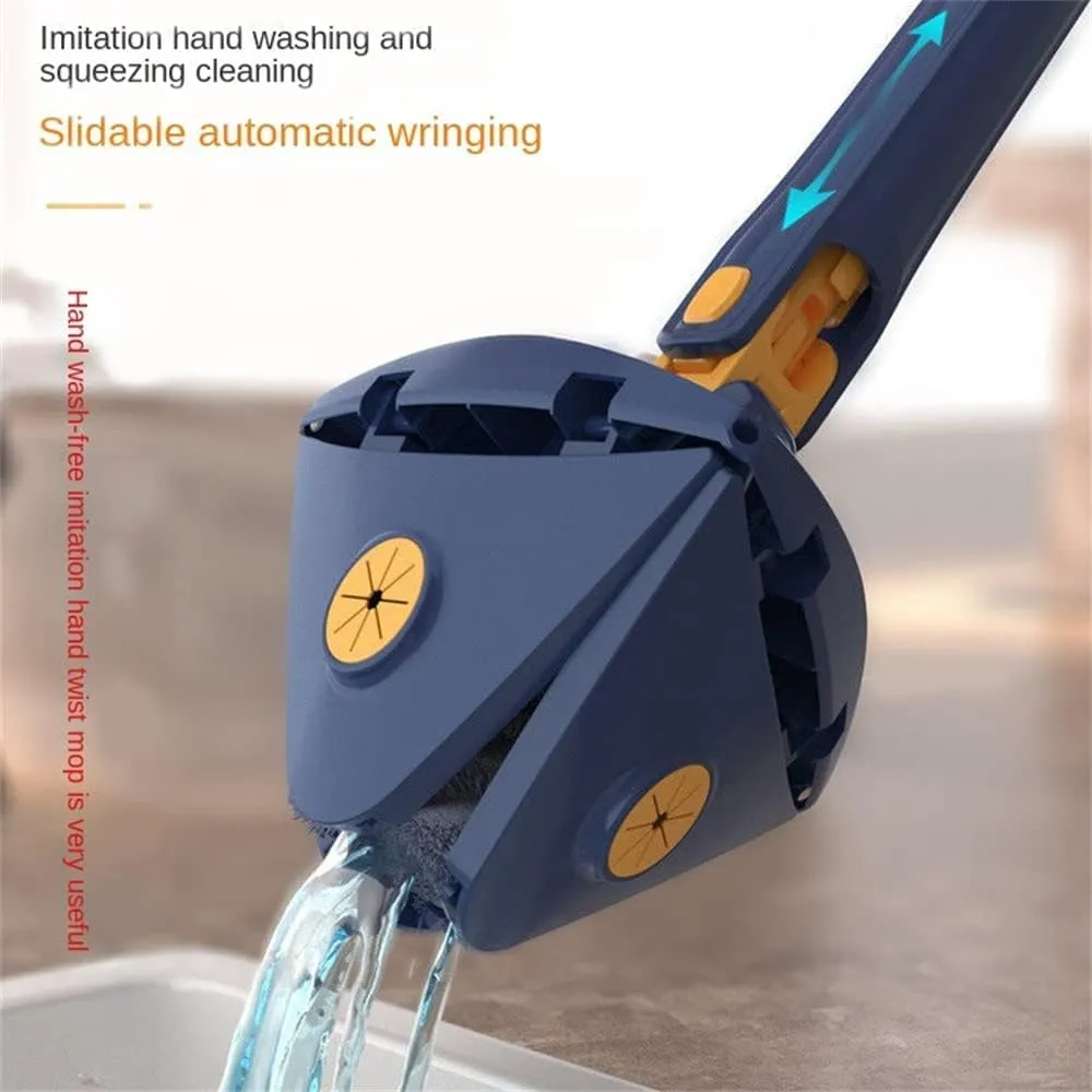 Triangle Twister Mop 360° Rotating Mop Triangular mop head easy cleaning Automatically twisting water