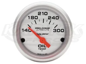 Ultra-Lite 2-1/16" Short Sweep Electric Gauges Water Temperature 100_F - 250_F