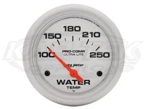 Ultra-Lite 2-5/8" Short Sweep Electric Gauges Water Temperature 100ÃƒÂF - 250ÃƒÂF