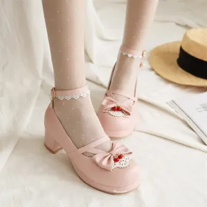 Uniwim Lace Flower Lolita Bow Shoes SE21481